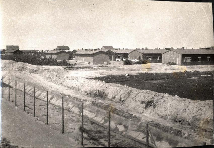 Westerbork, Holland, the camp fences and barracks